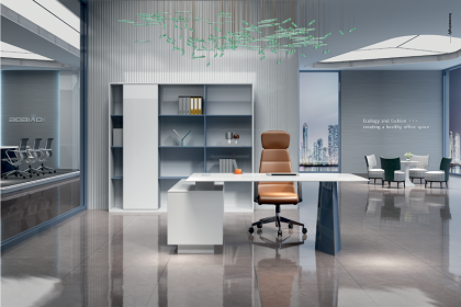 時(shí)尚烤漆大班臺(tái)