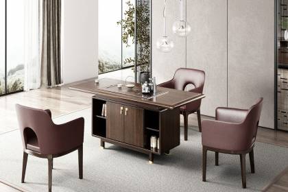 實(shí)木新中式茶臺桌