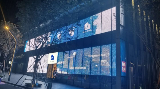 深圳P50格柵透明屏項目